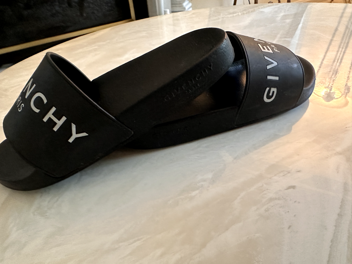 関税込★GIVENCHY★BH301TH1DB001 GIVENCHY PARIS Slide Sandals Givenchy Paris Slide Sandals Black Men's - BH301TH1DB-001 - US