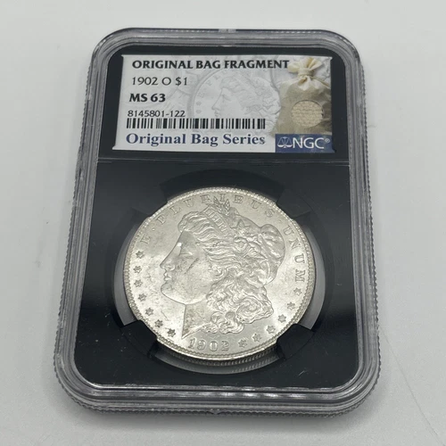 1902 O $1 NGC Morgan Dollar Original Bag Fragment MS63
