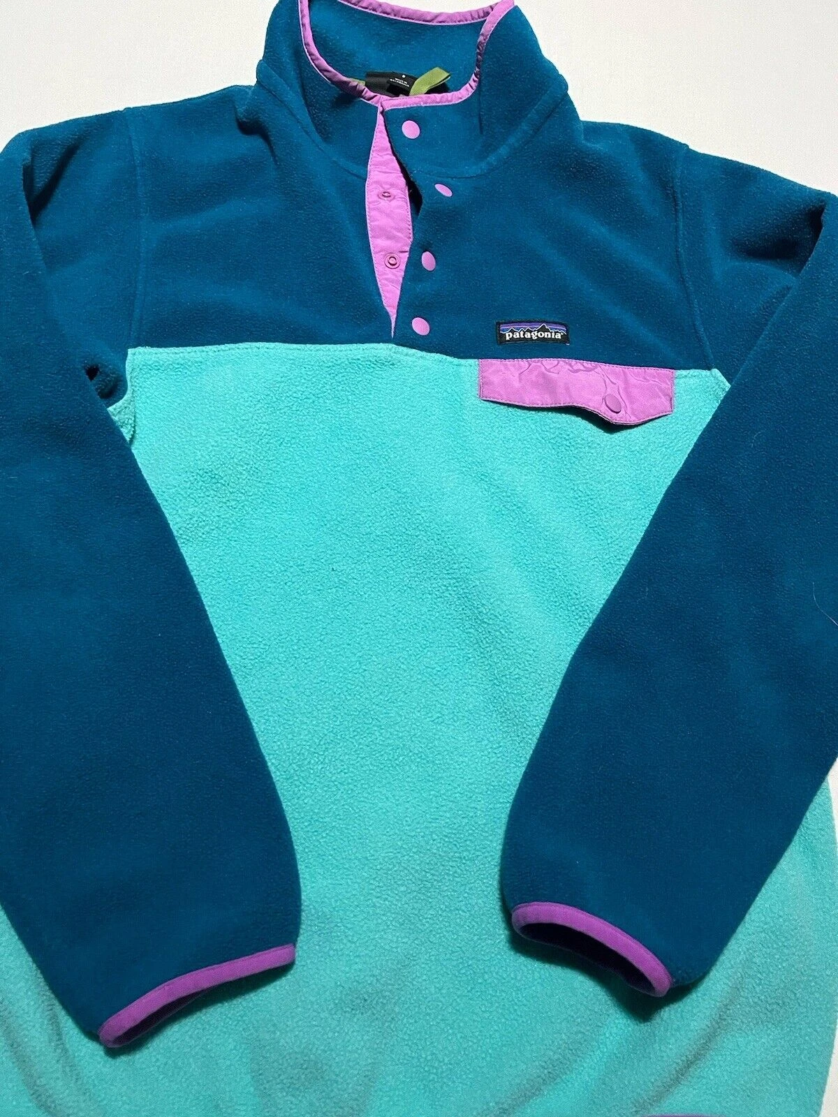 patagonia synchilla lightweight pullover snap sweater