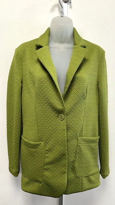 NEU! Dixon Medium pistaziengrün strukturiert ungefüttert Jacke Blazer mit Stretch