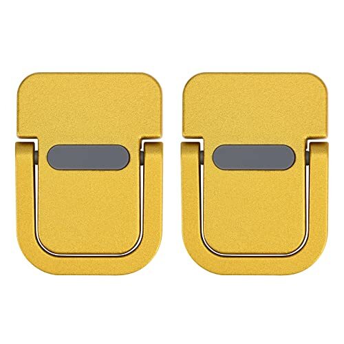 2 PCS Portable Invisible Laptop Stand,Mini Aluminum Laptop Feet Gold