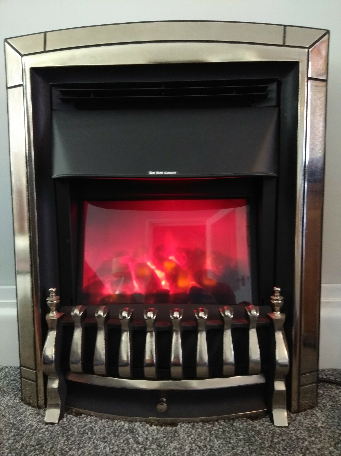 Valor Dimension Dream Slimline Electric Fire Gold Trim Front