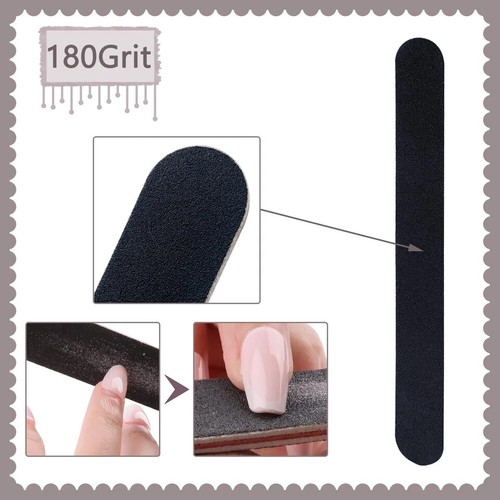 20 Stück 100/180 Körnung Nagelfeilen, Schwarz Professionell Wiederverwendbar Schmirgelbretter Nai... - Bild 4 von 4