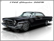 1962 Chrysler 300H  Metal Sign 9" x 12" or 12" x 16"