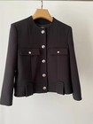 KHAITE Blazer Flight Jacket Short Jacket Suit Jacket Top in Black