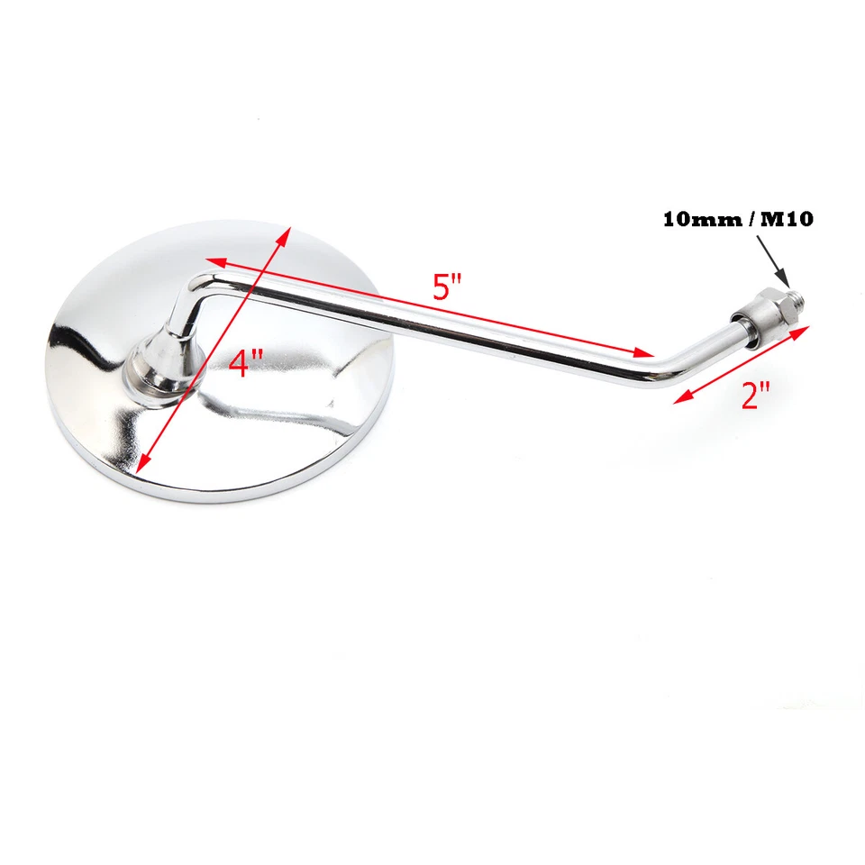 Espejos retrovisores cromados para moto Honda CL90 CT90 CB100 CL100 CL125/CB125 Foto 2 de 4