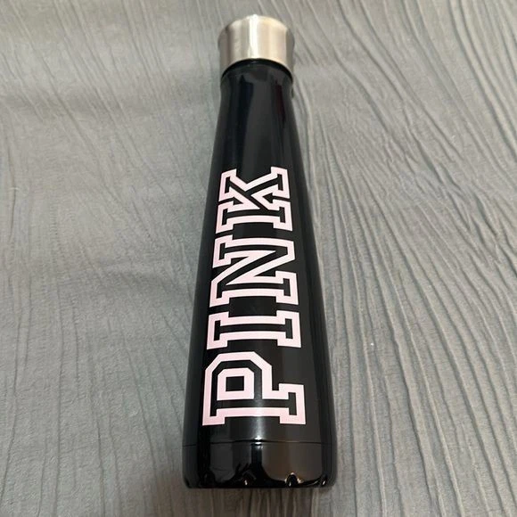 Бутылка для воды Victoria's Secret Pink Sip By Swell изолированная нержавеющая черная 15 унций - Изображение 4 из 4