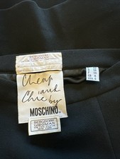 Moschino Cheap And Chic Bergdorf Goodman Vintage Black Wool Skirt Sz 6 00