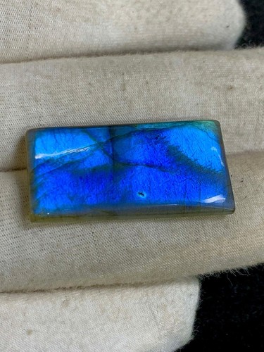High Top Quality Natura Labradorite Gemstones Blue Fire Rectangular Cabs 17X32MM - Picture 6 of 24