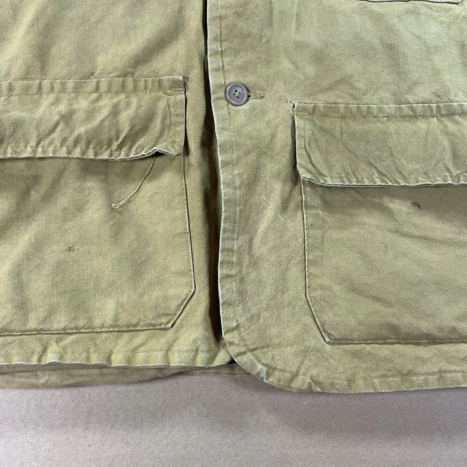 Vtg 60s Bullseye Bill Hunting Jacket Tan Duck Canvas - Mens L - like carhartt - product detail image 15