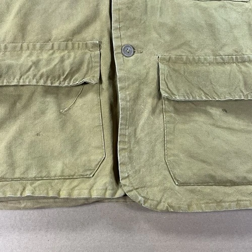 Vtg 60s Bullseye Bill Hunting Jacket Tan Duck Canvas - Mens L - like carhartt image 15