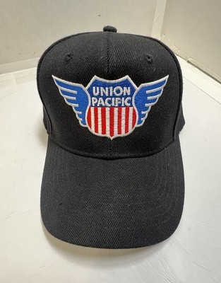 Vintage Union Pacific Railroad Wing SnapBack Mütze schwarz, Otto Cap, verstellbar NEU