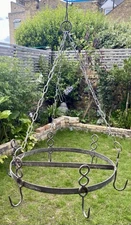 Antique Metal Meat Hook Hanging Chandelier rack Herbs Country Kitchen