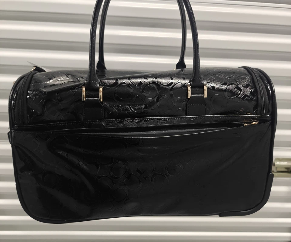 Bolso de Viaje de Lona con Ruedas GUESS Colección Brooken Negro Foto 2 de 4