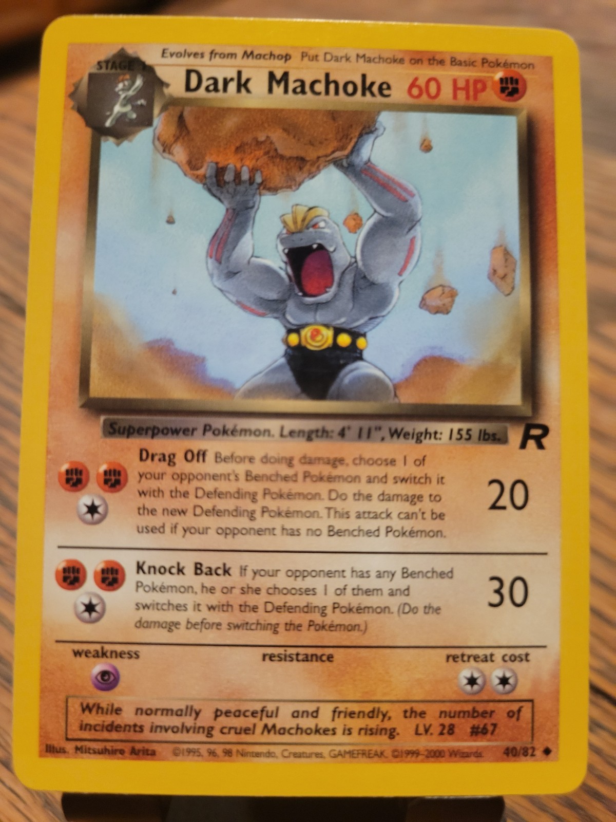 Pokemon TCG Team Rocket #40/82 Dark Machoke NM