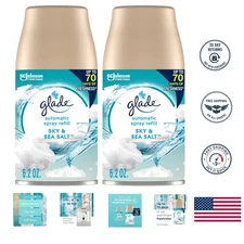 Air Freshener Spray Refill: Sky & Sea Salt - Timed Release, 6.2 Oz, 2 Count