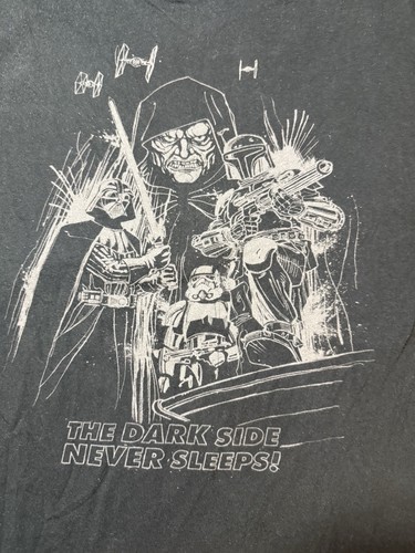Star Wars Disney Parks Original 'The Dark Side Never Sleeps' XL black t-shirt - Picture 2 of 7