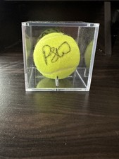 Pam Shriver and Brad Gilbert Signed Tennis Ball Autograph