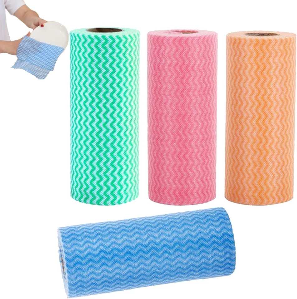 Vliesstoff Küchentücher 50Blatt 4 Rollen  Wiederverwendbar - Bild 3 von 4