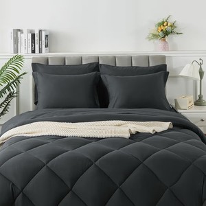 SameBed Queen 7-Piece Bed Set Dark Grey