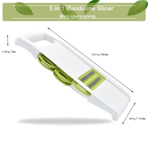 NACOLUS 5 in 1 Mandolinenschneider Gemüseschneider Mandoline Multi Blade Kartoffel... - Bild 5 von 8