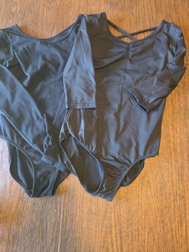Mädchen Danskin Now schwarz Trikot Baumwolle/Elasthan Gr. L 10/12 Paket 2