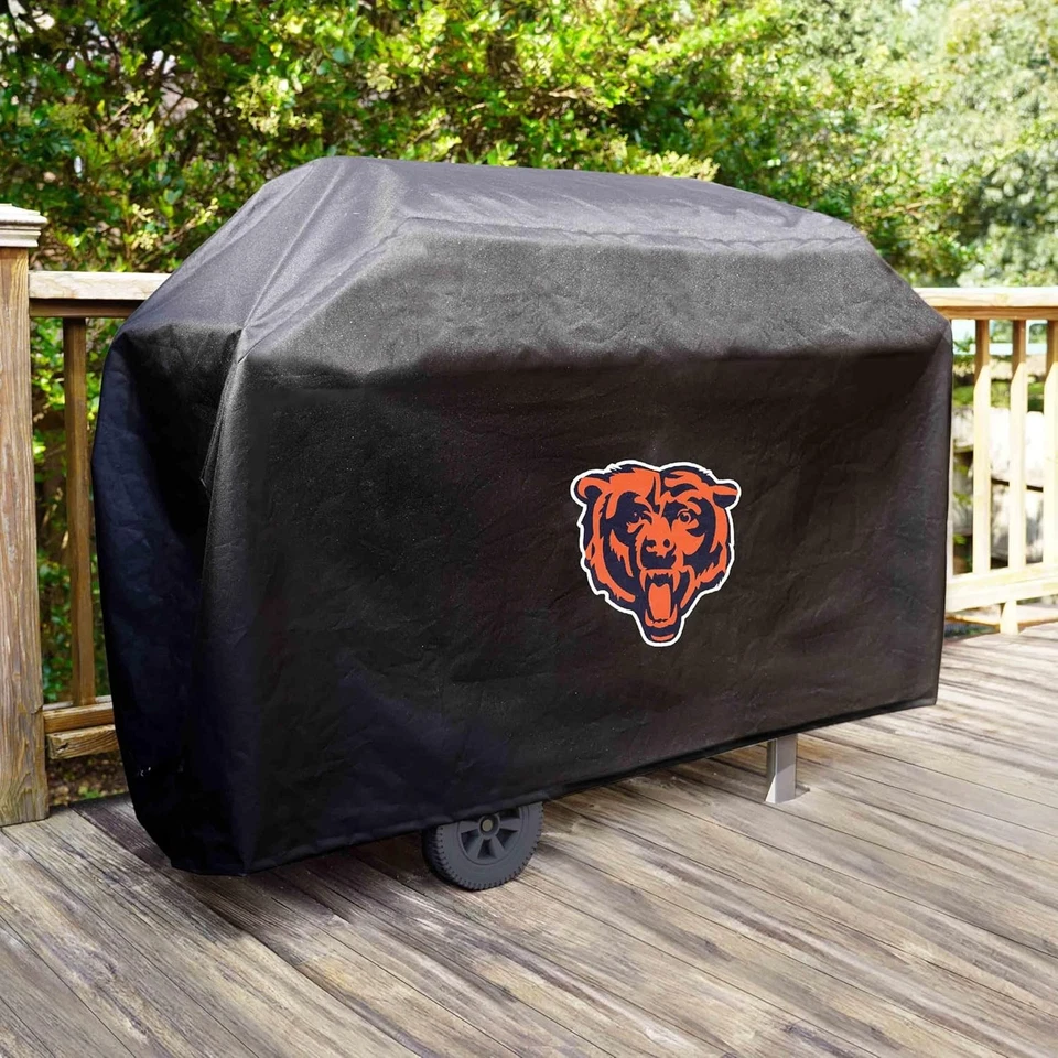 FANMATS 41142 NFL - Cubierta de parrilla negra rectangular Chicago Bears - Se adapta a 3 y 4 B Foto 2 de 4