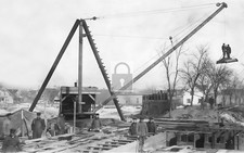 Bridge Construction Crane Minneapolis Minnesota MN - Reprint