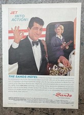 1960s Era Original Dean Martin Sands Hotel Magazine Page Advertisement