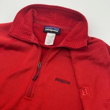 Patagonia R1 Regulator TechFace Pullover Womens M Red Fleece Lightweight 1/2 Zip