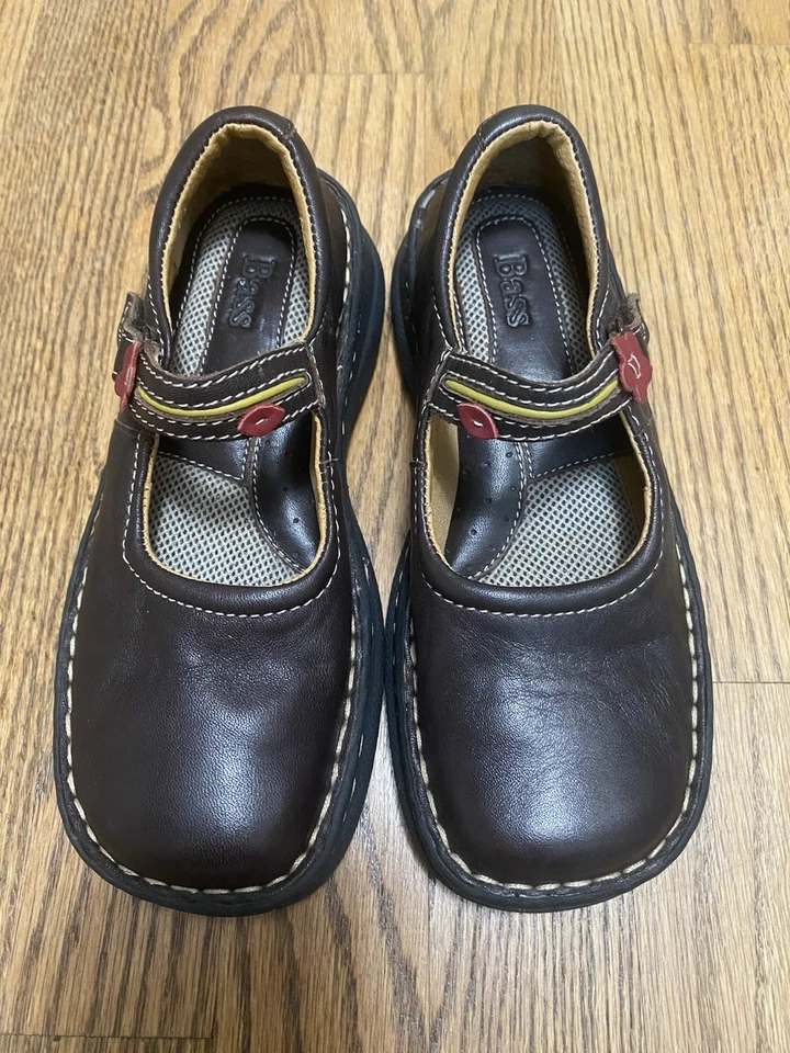 Zapatos Mary Jane Y2K Bajo Cuero Marrón Talla 1.5M Niñas Escuela Boda Fiesta Foto 3 de 4