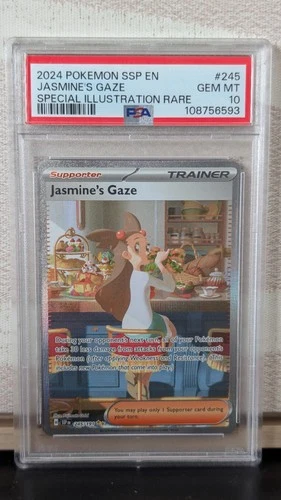 Pokemon Jasmine's Gaze Surging Sparks Special Illustration Rare #245 PSA 10