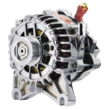 Powermaster Alternator 18252; 105 Amp Chrome for Ford 6G