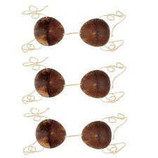 Beistle Novelty Coconut Bikini Top Coconut Bikini Top - 3 Pack 