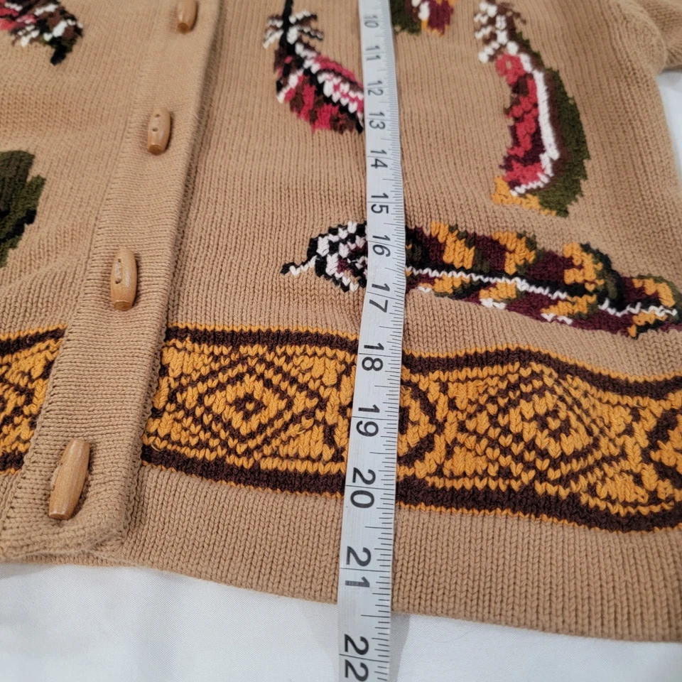 Cárdigan vintage primera edición para mujer talla mediana novedad suéter pluma indie Foto 4 de 4