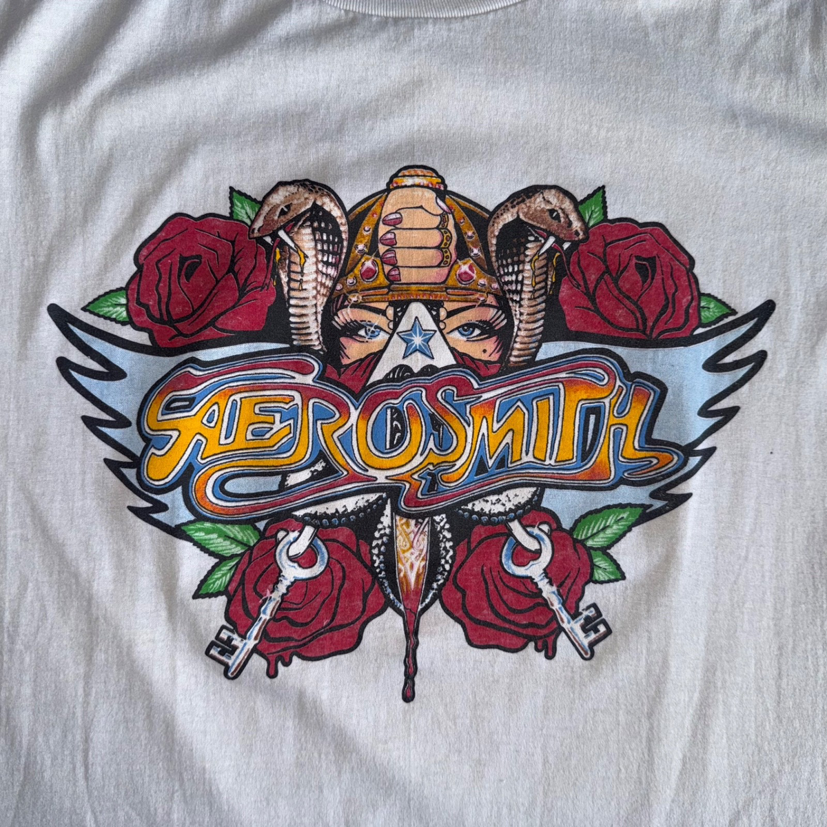 VINTAGE 80s AEROSMITH PERMANENT VACATION TOUR 1987 T-SHIRT MEN SZ