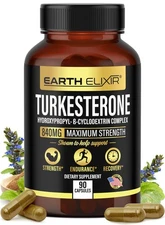 Turkesterone 840 mg (90 Capsules) – Made in USA - 3rd Party Tested ... Fas