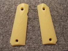 Custom Grips for Browning 1911-380, 1911-22 Checkered Desert Tan