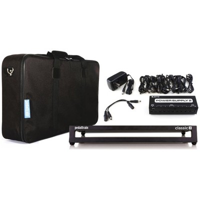 Pedaltrain Classic 2 4-RAIL, 24'' x 12.5'' PEDALBOARD w/Soft Case and Joyo JP-02 P