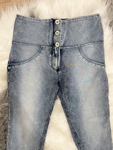 WRUP Denim BODY SLIMING/CONTOURING, S or Size 4, High Waist-Full Length-3 Button - 第 8/11 張圖片