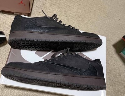 Nike Air Jordan 1 Retro Low OG SP Travis Scott Velvet Brown Sneakers Size 12