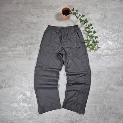 Nike Trainingshose Openleg Vintage Trackpants Polyester Grau Baggy Y2K 90s | L