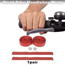 Bike Handlebar Tape Non-Slip Bicycle Handlebar Grip Tape Red 1 Pair