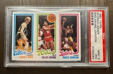 1980 Topps Basketball Magic/Dr.J/Bird Rookie PSA 9 Mint (PD) POPULATION 621