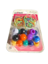 New vintage y2k Deadstock hair beads and bands set Scunci 2005