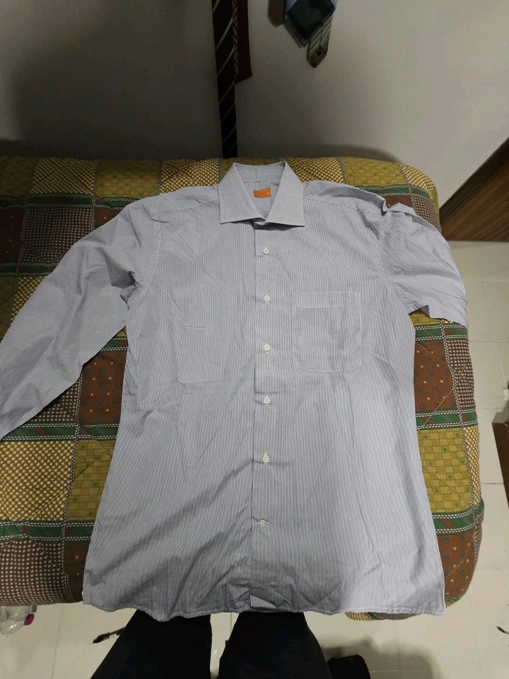 Camicia sartoriale uomo Bruli taglia 42 con polsini gemelli - Immagine 2 di 4