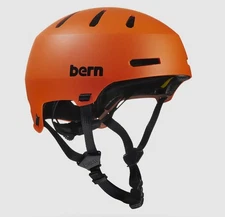 Bern Helmets Macon 2.0 Jr MIPS Bicycle Helmet - Matte Flame, M-L ( 54.5-57.5cm)