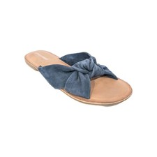 Jeffrey Campbell Zocalo Slide sz 9 Women Blue suede Shoes Slip on Flat Sandals