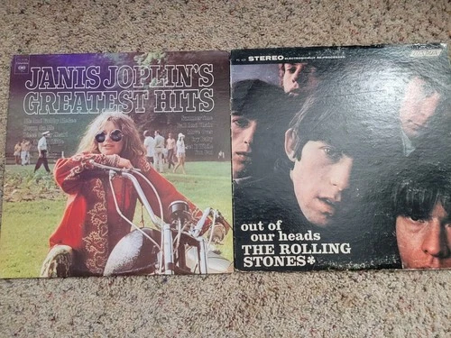 Lot Of 10 Vinyl Albums Jimi Hendrix, Rolling Stones, Janis Joplin and More.
