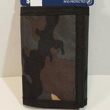 GEORGE Camoflage Green Sports Trifold RFID Protected 6 Credit Car Billfold Mens